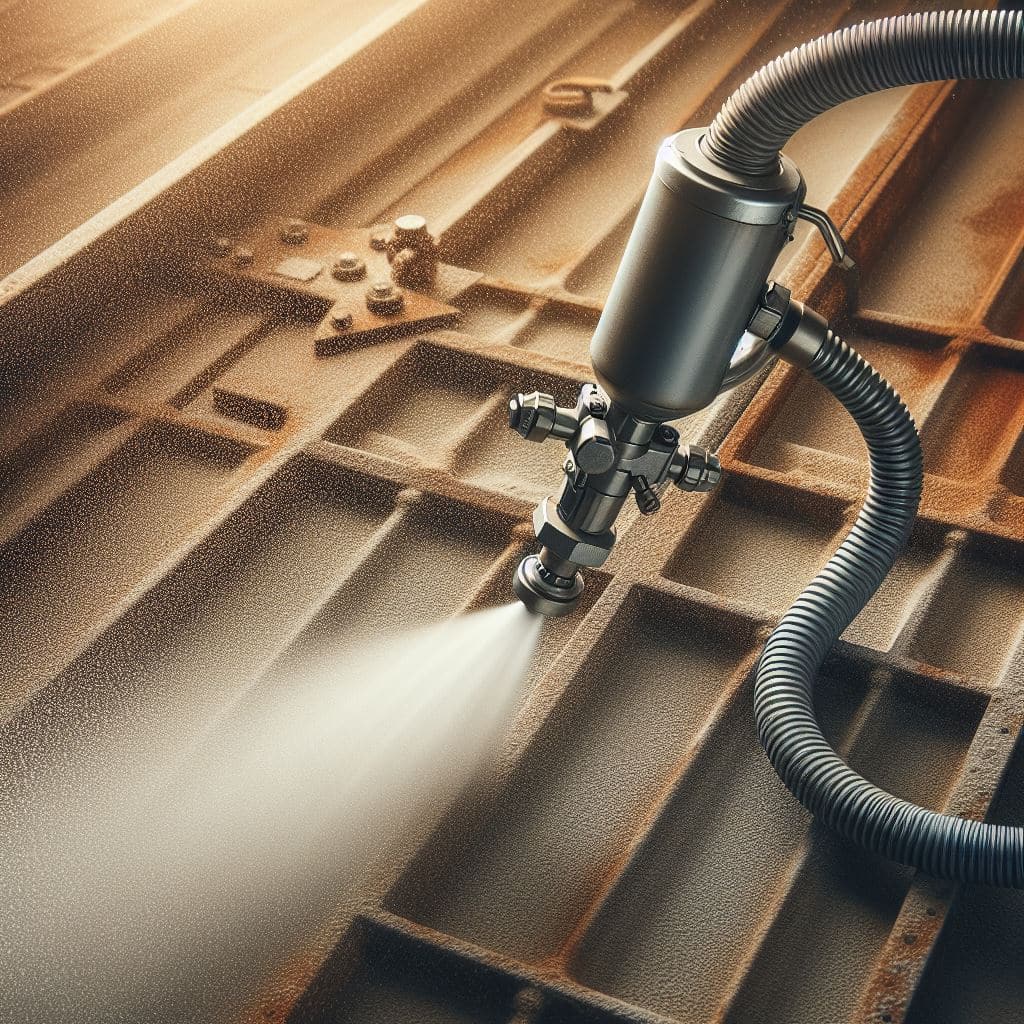 Entrostung durch Sandstrahlen