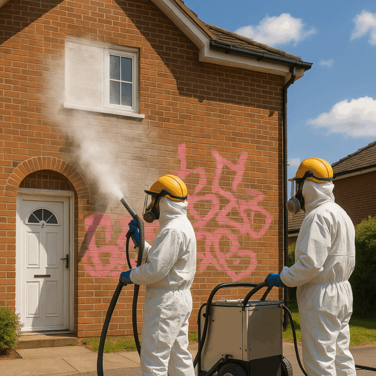 Graffitientfernung mit Trockeneisstrahlen: Innovativ, Nachhaltig und Oberflächenschonend