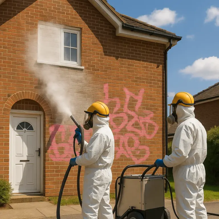 Graffitientfernung mit Trockeneisstrahlen: Innovativ, Nachhaltig und Oberflächenschonend