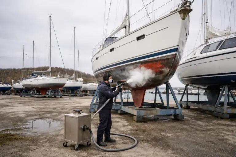 Trockeneisstrahlen in der Marina – Norddeutschland