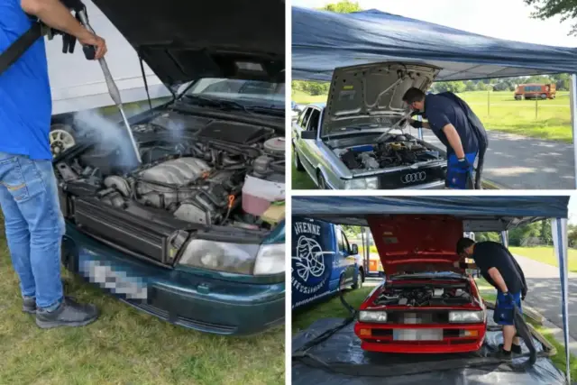 Mobile Trockeneisreinigung beim Audi-Treffen Westerholz 2025